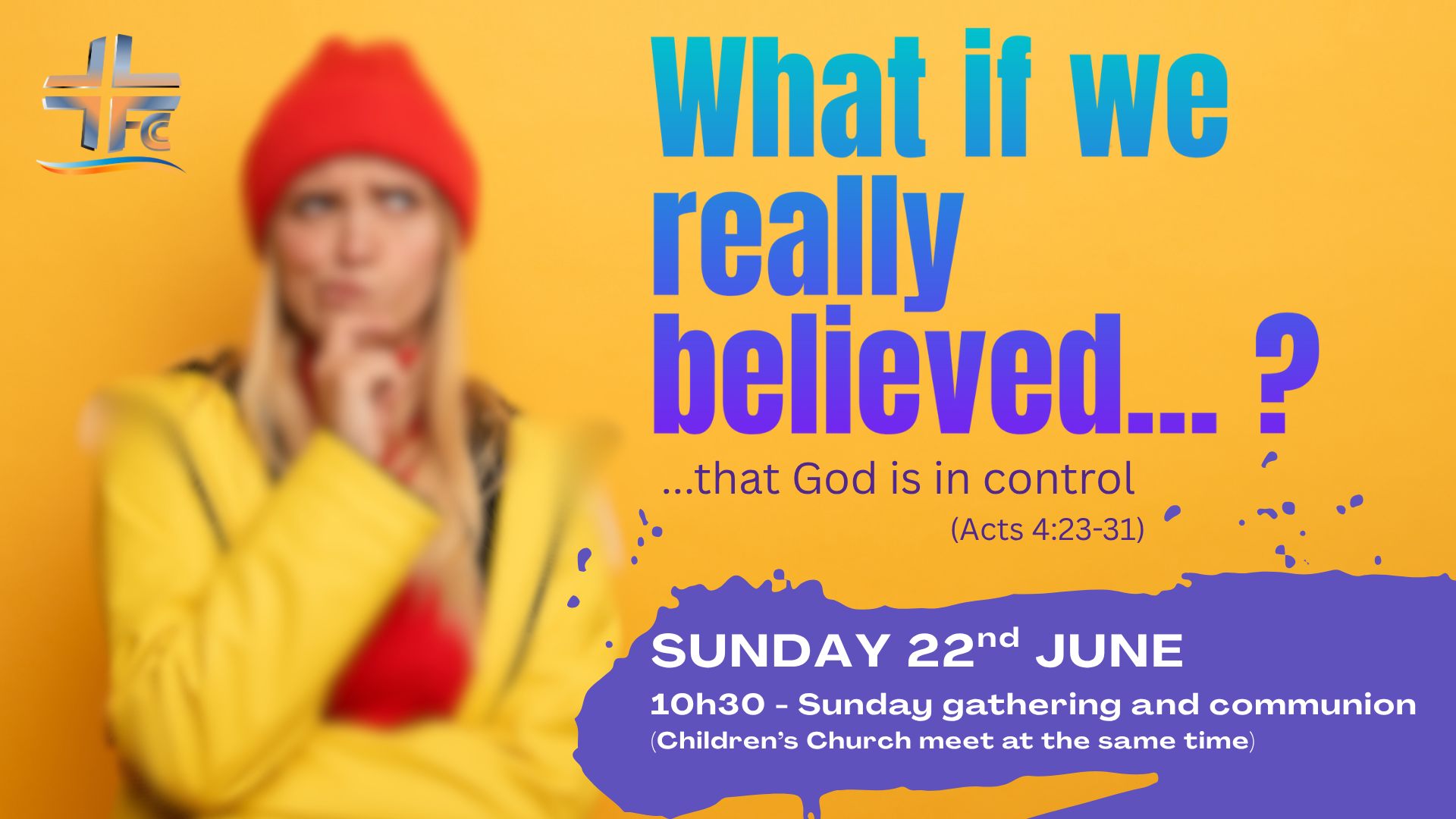 What if we really believed that God is in control?